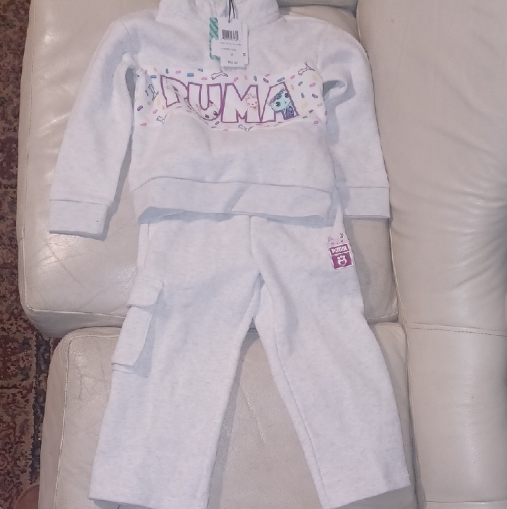 NWT Puma Kids' Light Gray Tracksuit Size 3T